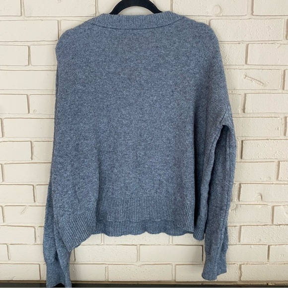 RAILS Olivia Heather Gray Pullover Sweater Cashmere Wool Slouchy Boxy Soft Sz M - Picture 5 of 7